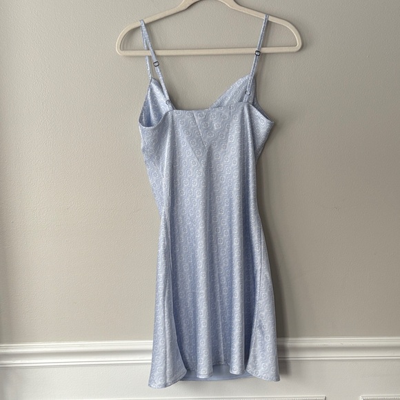 Hollister Pastel Blue Satin Cowl Neck Slip Dress - Picture 4 of 7
